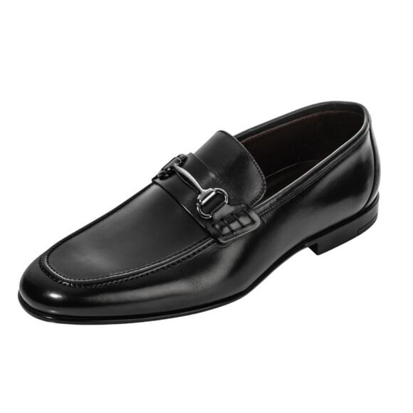 To Boot New York Mens Agostino Bit Loafer US 11.5 M EU 44.5 Black Leather NIB - Picture 1 of 13